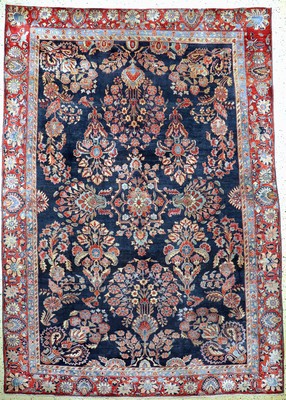 Us Re-Import Sarogh antik, Persien, um 1900, Wolle auf Baumwolle, ca. 335 x 235 cm, EHZ: 3, (restaurierungen)