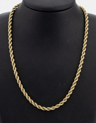 Überlanges 14 kt Gold Collier, GG 585/000 gepr., gekordelt, L. ca. 160 cm, endlos, ca. 54.3 g