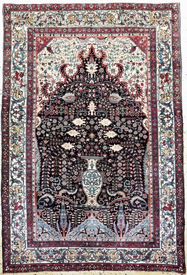 Teheran antik fein, Persien, um 1900, Korkwolle auf Baumwolle, ca. 200 x 136 cm, fachkundig gereinigt, EHZ: 2-3