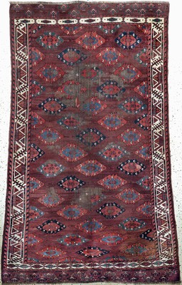 Yomud"C-Gül"Hauptteppich, antik, Turkmenistan, Mitte 19.Jhd, Wolle auf Wolle, ca. 270 x 175 cm, EHZ: 4