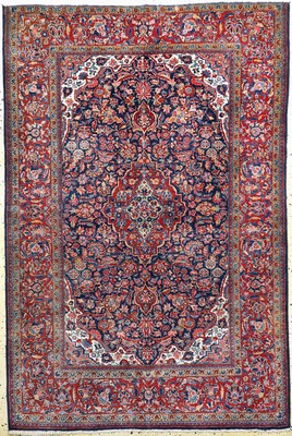 Keschan Kork alt, Persien, Anfang 20.Jhd, Korkwolle auf Baumwolle, ca. 199 x 134 cm, gereinigt, EHZ: 3
