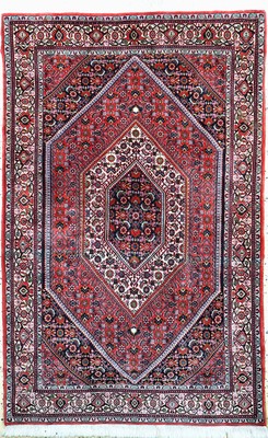 Bidjar fein, Persien, Ende 20.Jhd, Korkwolle auf Baumwolle, ca. 179 x 116 cm, Reinigungsbedürftig, EHZ: 2