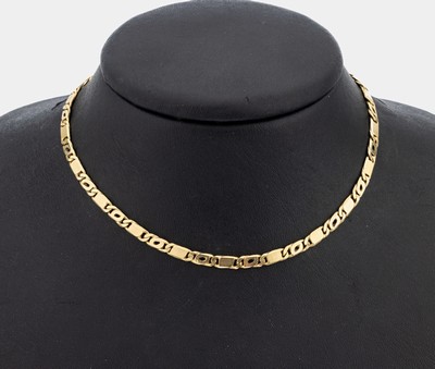 14 kt Gold Collier, GG 585/000, L. ca. 46 cm, Karabinerschließe, ca. 16.2 g