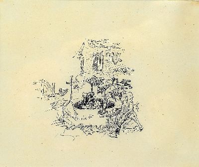 Max Slevogt, 1868 Landshut-1932 Leinsweiler,2 handsignierte Radierungen: 1 x Titelblatt zudie zwölf Jäger, ca. 17x12cm, PP, u.Gl., R. ca. 35x28cm; ...