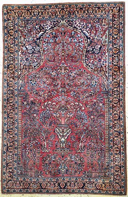 Us Re-Import Sarogh, Persien, Anfang 20.Jhd, Korkwolle auf Baumwolle, ca. 200 x 130cm, gereinigt, EHZ: 2