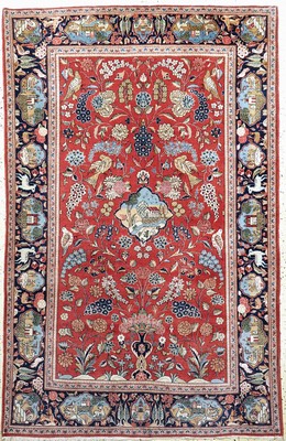 Keschan Kork alt, Persien, Anfang 20.Jhd, Korkwolle auf Baumwolle, ca. 205 x 133 cm, gereinigt, EHZ: 2