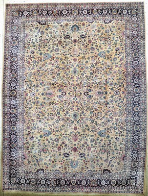 Täbriz fein alt, Persien, Anfang 20.Jhd, Wolle auf Baumwolle, ca. 370 x 282 cm, EHZ: 2-3