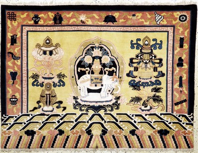 Peking fein, China, Mitte 20.Jhd, Wolle aufBaumwolle, ca. 138 x 186 cm, EHZ:(nahezu neuwertig).