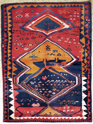 Louri Bachtiar, Persien, Anfang 20.Jhd, Wolle auf Baumwolle, ca. 200 x 150 cm, gereinigt, EHZ: 2