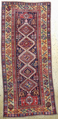 "Kuba-Schirwan"antik, Kaukasus, um 1900, Wolle auf Wolle, ca. 255 x 120 cm, EHZ: 2-3, (kleine restaurierungen)