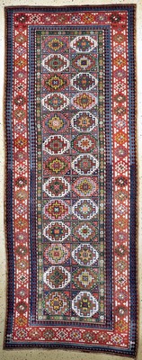 "Moghan"Kazak antik, Kaukasus, um 1900, Wolle auf Wolle, ca. 350 x 140 cm, EHZ: 2