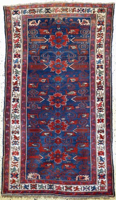 Antiker Schirwan Kaukasus, 19.Jhd, Wolle auf Wolle, ca. 195 x 100 cm, EHZ: 3, (alte restaurierungen)