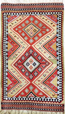 Ghaschgai Kelim fein, Persien, Anfang 20.Jhd, Wolle auf Wolle, ca. 240 x 145 cm, EHZ: 2