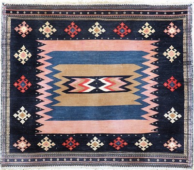 Afschar"Rukorsi & Sofreh", Persien, Anfang 20.Jhd, Wolle auf Wolle, ca. 133 x 153 cm, EHZ: 2