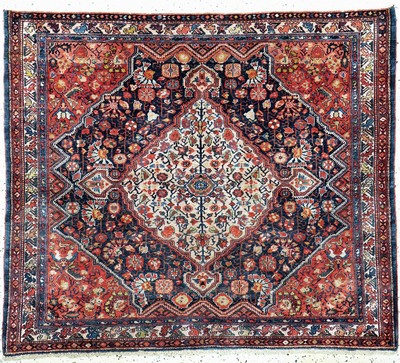 Antiker Malayer, Persien, um 1900, Wolle auf Baumwolle, ca. 133 x 156 cm, EHZ: 2