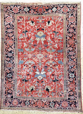 Heriz alt, Persien, Anfang 20.Jhd, Wolle auf Baumwolle, ca. 190 x 144 cm, EHZ: 2-3