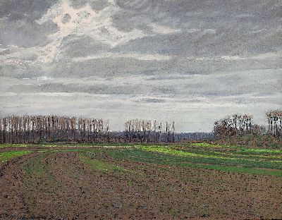 Werner Brand, 1933-2021, Landschaft in der Pfalz, Pastell auf Papier, links unten sign. und dat. 82, ca. 42x53cm, PP, u.Gl., R. ca. 70x69cm