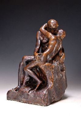 Nach Auguste Rodin (1840-1917), "Der Kuss", Bronzeskulptur, Ed. 11/50, mit Signatur, bezeichnet, Gießerstempel Kunstguß Strehle, Edition ...