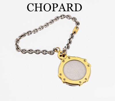 CHOPARD Schlüsselanhänger, Stahl und GG 750/000, Serie St. Moritz, L. ca. 13.5 cm, ca.11.3 g