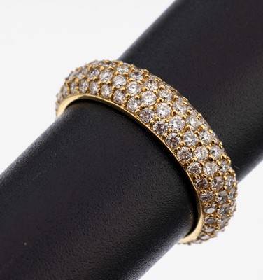 18 kt Gold Brillant-Ring, GG 750/000, Brillanten zus. ca. 1.96 ct (grav.) Weiß/si, RW 54, ca. 4.0 g