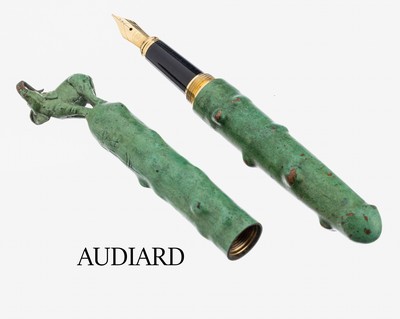 Füllfederhalter Sculpteur Michel Audiard, Stylo Scultpure "L'enlevement de la jeune fille par Pegase Ausgabe Bronze, laut Unterlagen ...