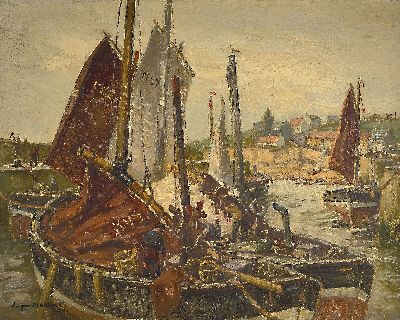Eugen Dekkert, 1865 Stettin-1956, Garmisch-Partenkirchen, schottische Küstenlandschaft, Öl/Lwd, signiert und datiert1936, 80x100 cm, verso Etikett ...