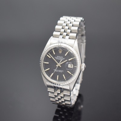 ROLEX Datejust Referenz 1603 Herrenarmbanduhr in Stahl/Jubilee-Stahlband, Schweiz um 1967, Automatik, Oystergeh. m. geriffelter Index- Lünette, ...
