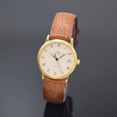 BAUME & MERCIER Armbanduhr Serie Classima in GG 750/000 Referenz MV045075, Schweiz um 2000, Automatik, Boden aufgedr., Lederband m. verg. orig. ...