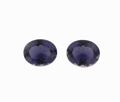Lot 2 lose Iolithe, zus. ca. 3.75 ct, ovalfacett.