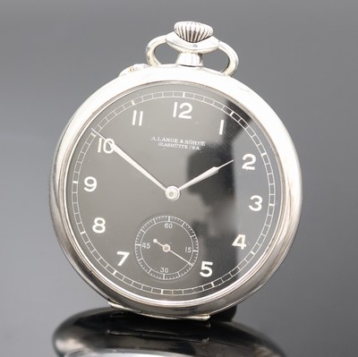 UHRENFABRIK AG Glashütte offene Taschenuhr in Silber, Deutschland um 1930, glattes Geh. im Rückdeckel grav. "Uhrenfabrik Akt. Ges. Glashütte. ...