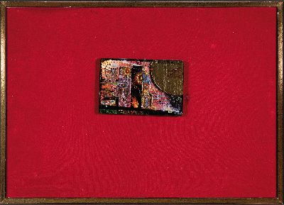 Uwe Bremer, geb. 1940, Purgatorium Inferno Diabolus, Öl/Holz, rechts unten sign. und dat. Anno 74, ca. 14x21cm
