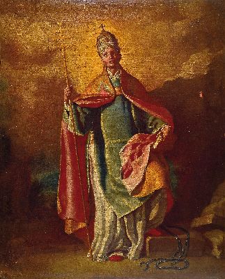 Zuschreibung: Johann Rudolf Studer, 1700-1769, Porträt eines Märtyrers mit gesprengter Kette, Öl/Lwd, doubl., dennoch mit kleinem Lwd-Schaden, ca. ...