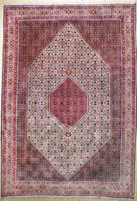 Bidjar fein, Persien, Ende 20.Jhd, Korkwolle auf Baumwolle, ca. 355 x 248 cm, EHZ: 1-2