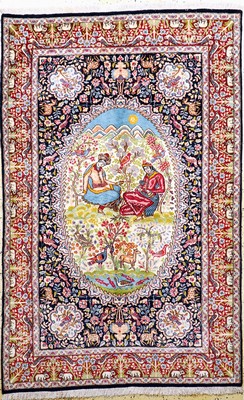 Kerman, Persien, Mitte 20.Jhd., Wolle auf Baumwolle, ca. 230 x 148 cm, EHZ: 2