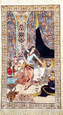 Lahor, Pakistan, Mitte 20.Jhd., Wolle auf Baumwolle, ca. 155 x 91 cm, EHZ: 2