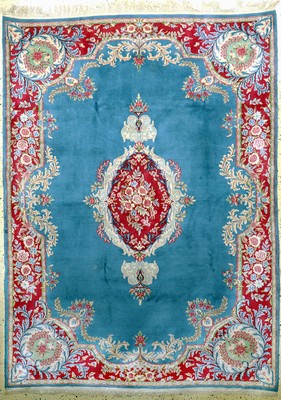 Kerman sign.Talebi, Persien, Mitte 20.Jhd.,Wolle auf Baumwolle, ca. 260 x 195 cm, EHZ: 2,kleine Flecken