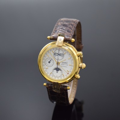 EBERHARD & CO auf 999 Stück limitierter Armbandchronograph Edition Hommage Abraham Louis Perrelet mit Vollkalender, Schweiz um 1980, Automatik, ...