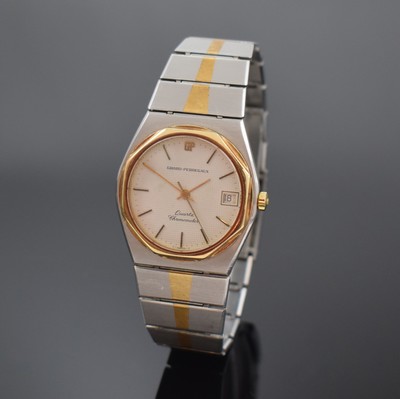 GIRARD PERREGAUX Laureato Herrenarmbanduhr Chronometer Referenz 4266, Schweiz um 1995, quarz, Edelstahlgeh. inkl. orig. Gliederband m. Faltschl., ...