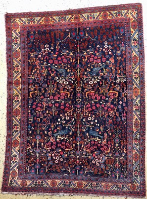 Afschar alt, Persien, Mitte 20.Jhd, Wolle auf Baumwolle, ca. 200 x 150 cm, EHZ: 2-3