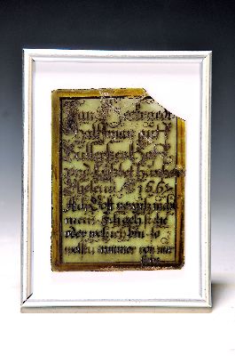 Zwei Glasbilder, deutsch, 17.Jh/18. Jh., a. Bleiverglasung mit zwei Bischöfen, bemalt, z.T. rest. bzw. besch., zwischen zwei Scheiben fixiert, ca. ...