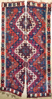 Konya Kelim antik, Türkei, 19.Jhd, Wolle auf Wolle, ca. 330 x 175 cm, EHZ: 4