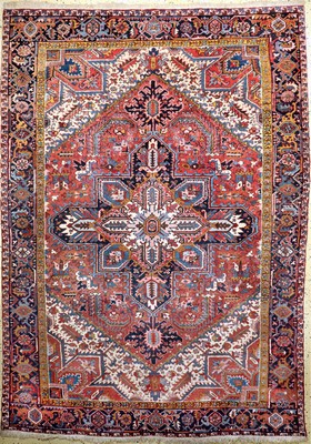 Heriz alt, Persien, Mitte 20.Jhd, Wolle aufBaumwolle, ca. 312 x 222 cm, EHZ: 2