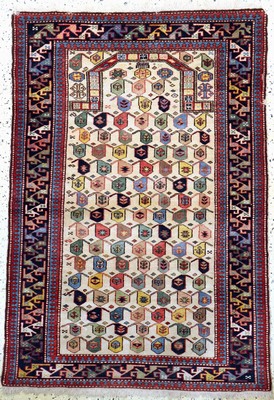 Schirwan"Gebetsteppich", Kaukasus, um 1900,Wolle auf Wolle, ca. 150 x 105 cm, EHZ: 3-4