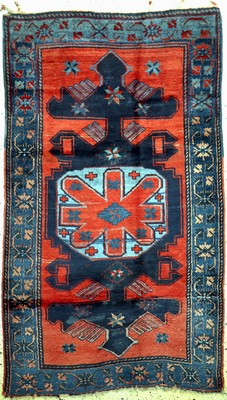 Kazak antik, Kaukasus, um 1900, Wolle auf Wolle, ca. 214 x 125 cm, EHZ: 3-4