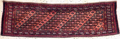 "Saryk"Torba antik, Turkmenistan, 19.Jhd, Wolle mit Seide auf Wolle, ca. 130 x 40 cm, EHZ: 2-3