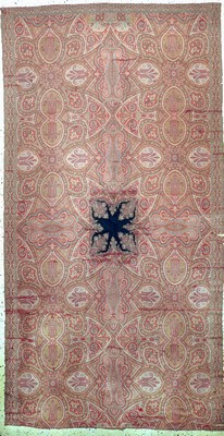 Kaschmir Schal, Indien, um 1900, Wollstickerei, ca. 293 x 155 cm, geflickt, EHZ: 2(kleine Risse)