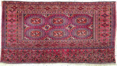 Tekke Tschowal antik, Turkmenistan, 19.Jhd,Wolle auf Wolle, ca. 150 x 80 cm, EHZ: 3
