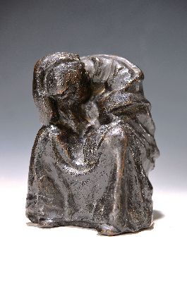Fritz Best, 1878 Klein Grabow - 1970 München, Bronzefigur, Hockende, rückseitig signiert, ca. 15 x 11 x 13 cm