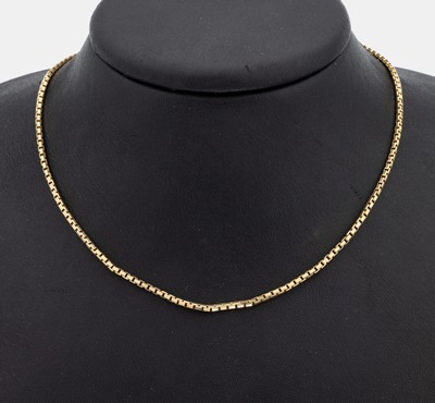14 kt Gold Kette, GG 585/000, L. ca. 70.5 cm, Federringschließe, ca. 15.1 g