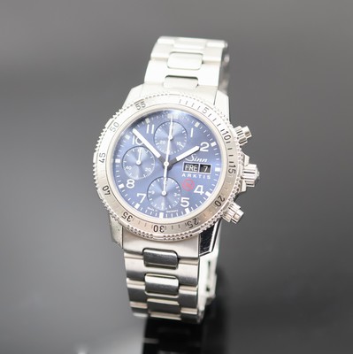 SINN Armbandchronograph ARKTIS Referenz 206, Schweiz um 2015, Automatik, Edelstahlgeh. inkl. Gliederband m. Faltschl. u. Tauchverlängerung, beids. ...